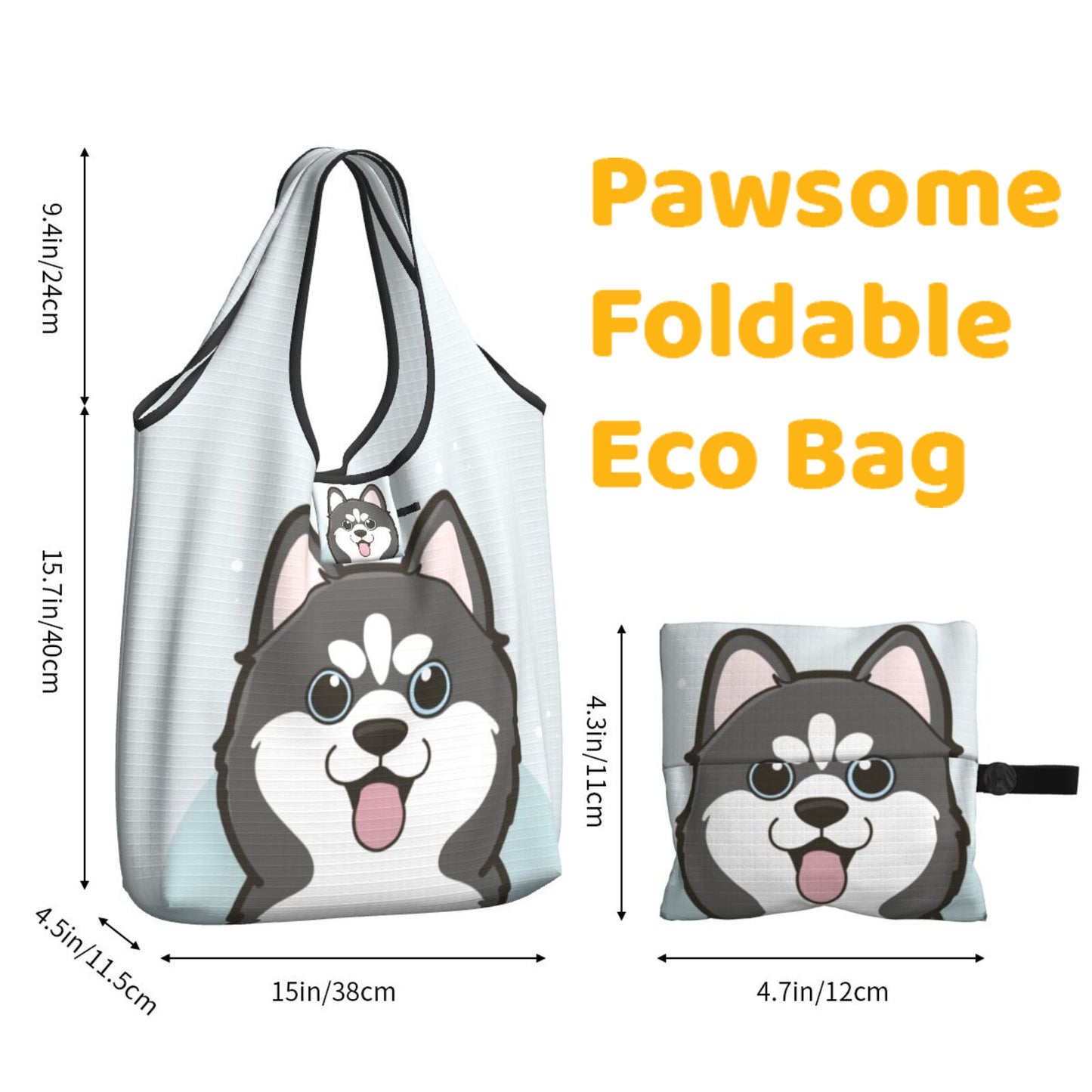 Husky Foldable Eco Bag | Durable & Waterproof Reusable Bag