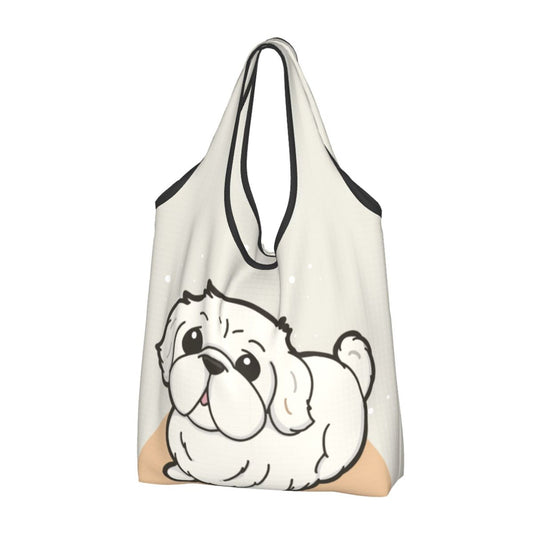 Pekingese Foldable Eco Bag | Durable & Waterproof Reusable Bag