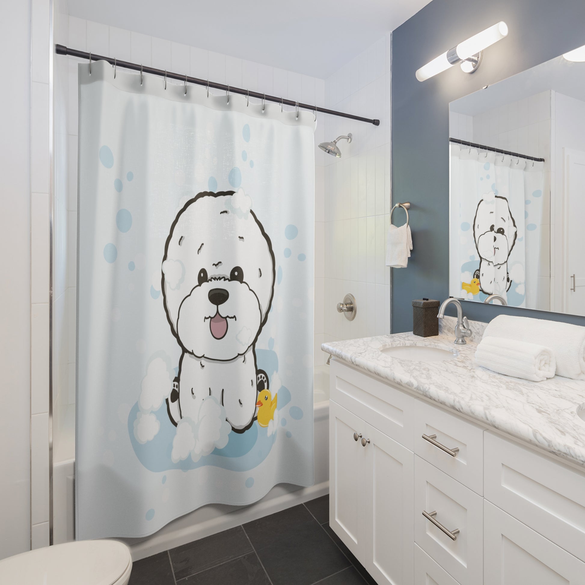 Pawsome Island - Custom DIY Pet Shower Curtain | Personalized Bathroom Decor - Pawsome Island