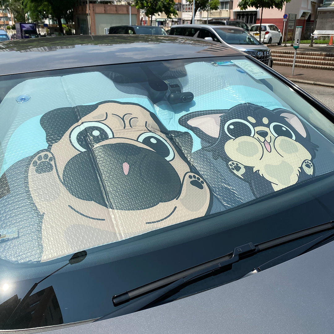 Pawsome Island - Custom DIY Pet Car Windshield Sun Shade | Keep Your Car Cool! - Pawsome Island