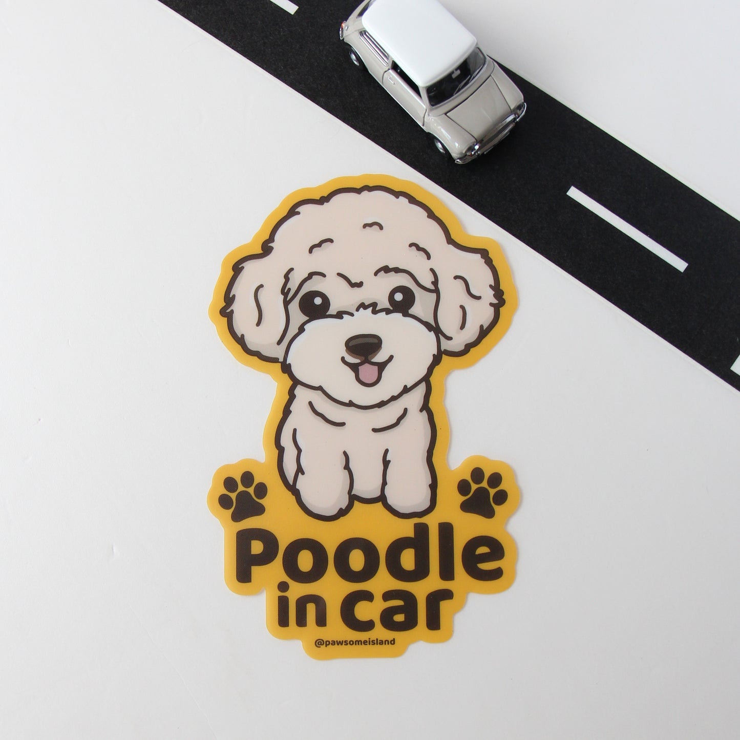 Poodle Car Sticker - A Must-Have for Dog Lovers! - Pawsome Island