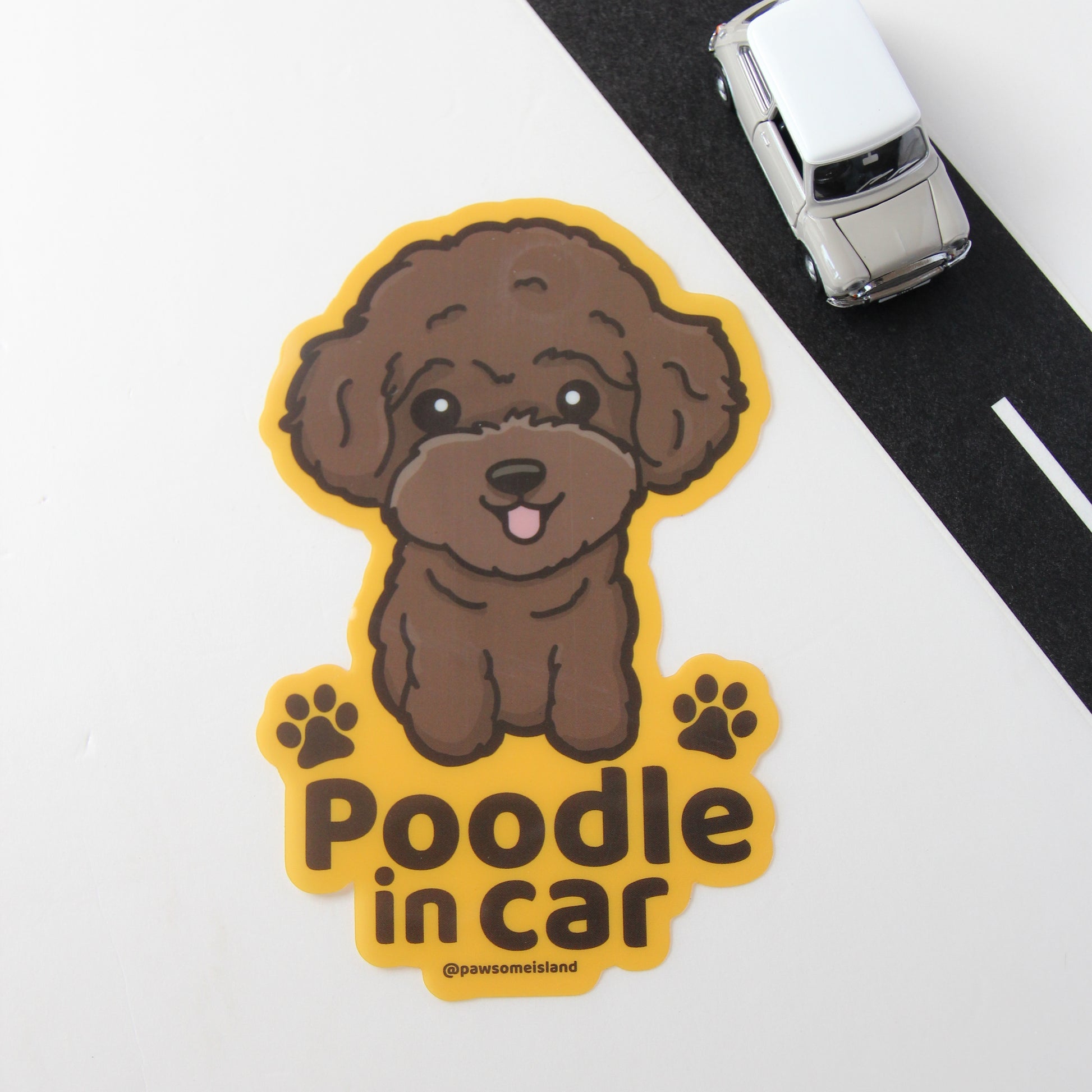 Poodle Car Sticker - A Must-Have for Dog Lovers! - Pawsome Island