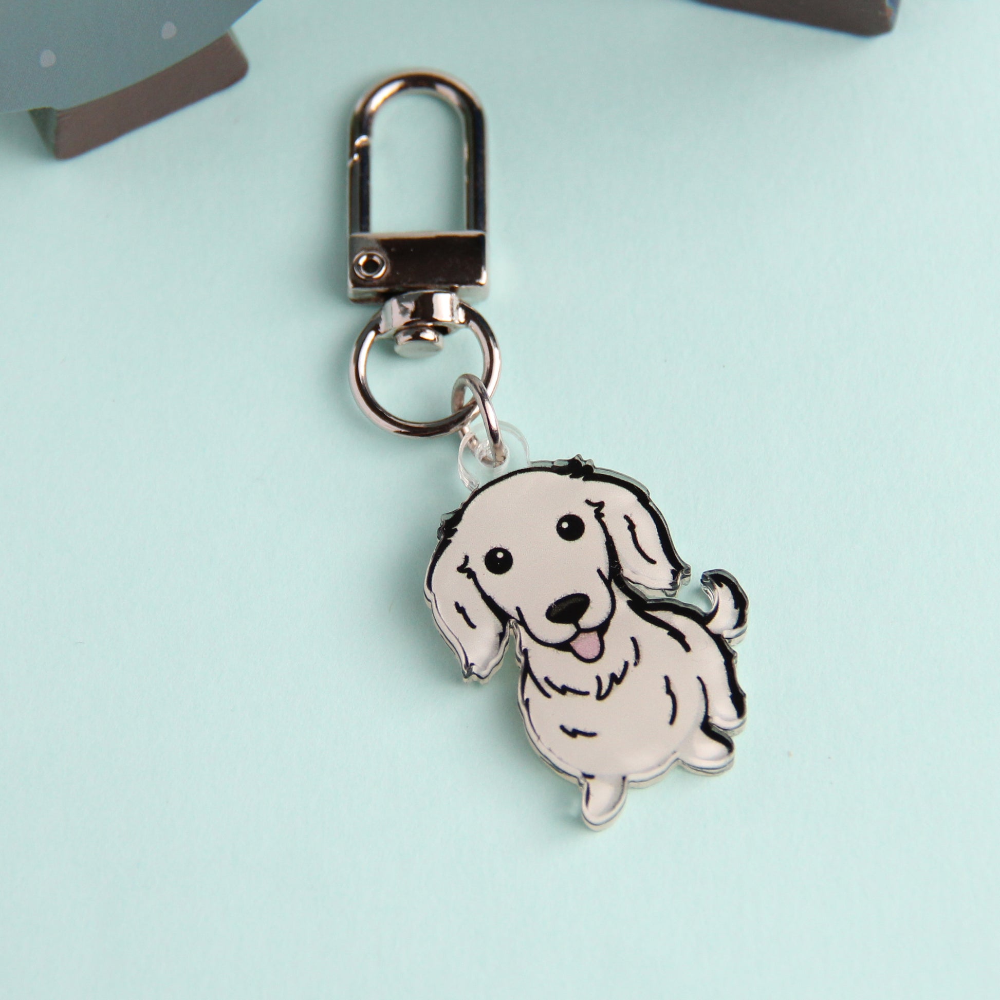 3cm Mini Dachshund Acrylic Keychain - Cute Dog Breed Collectible - Pawsome Island