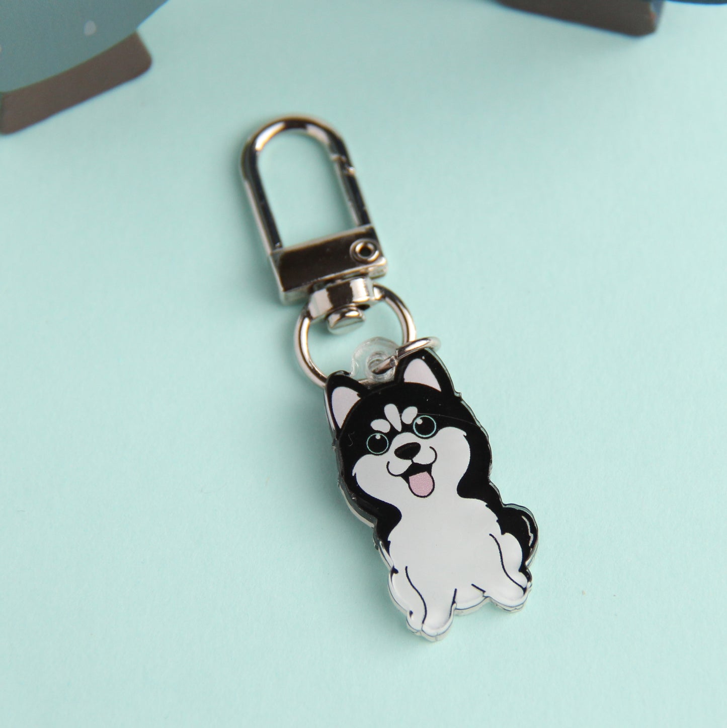 3cm Mini Husky Acrylic Keychain - Cute Dog Breed Collectible - Pawsome Island