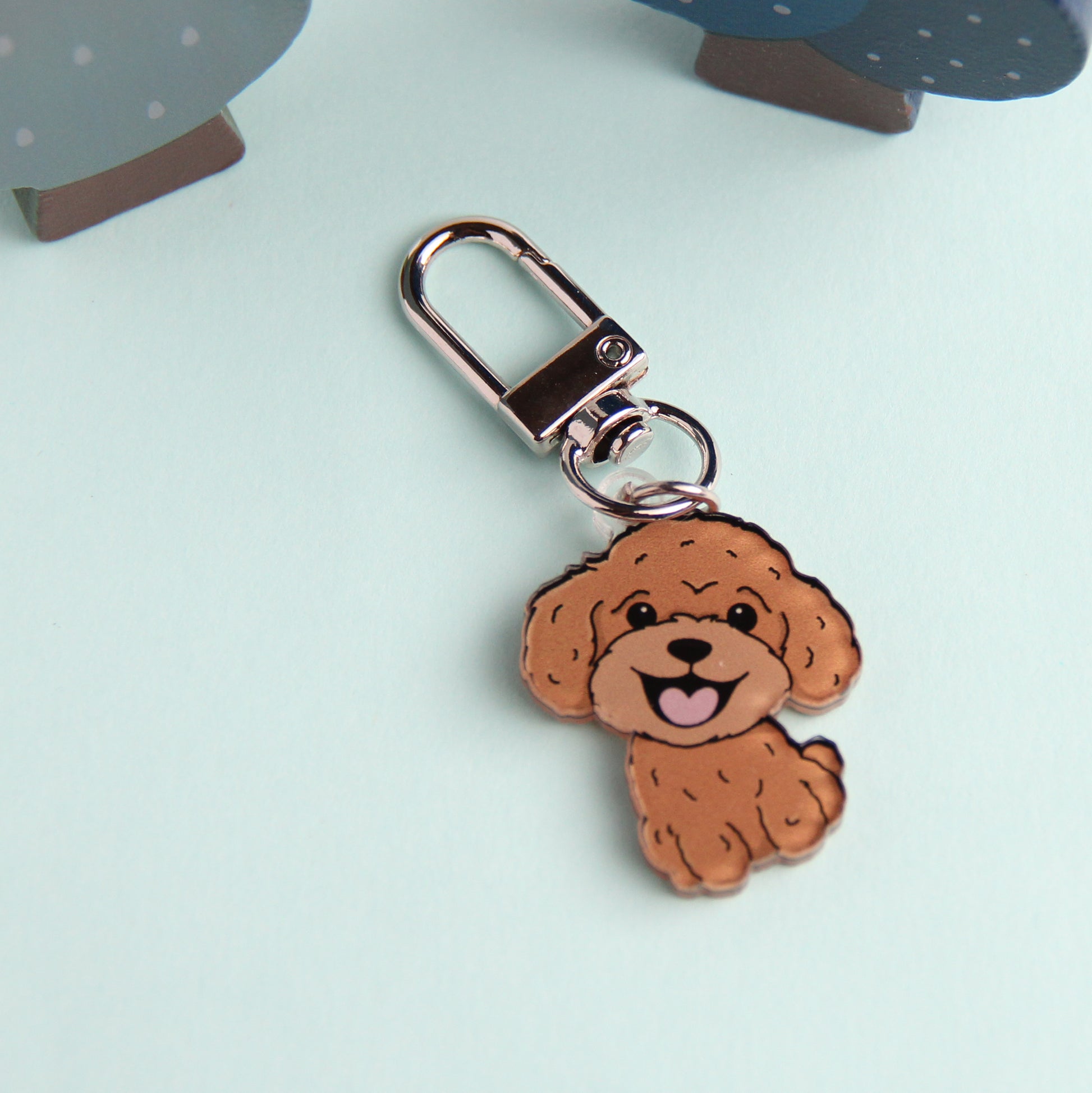 3cm Mini Poodle Acrylic Keychain - Cute Dog Breed Collectible - Pawsome Island