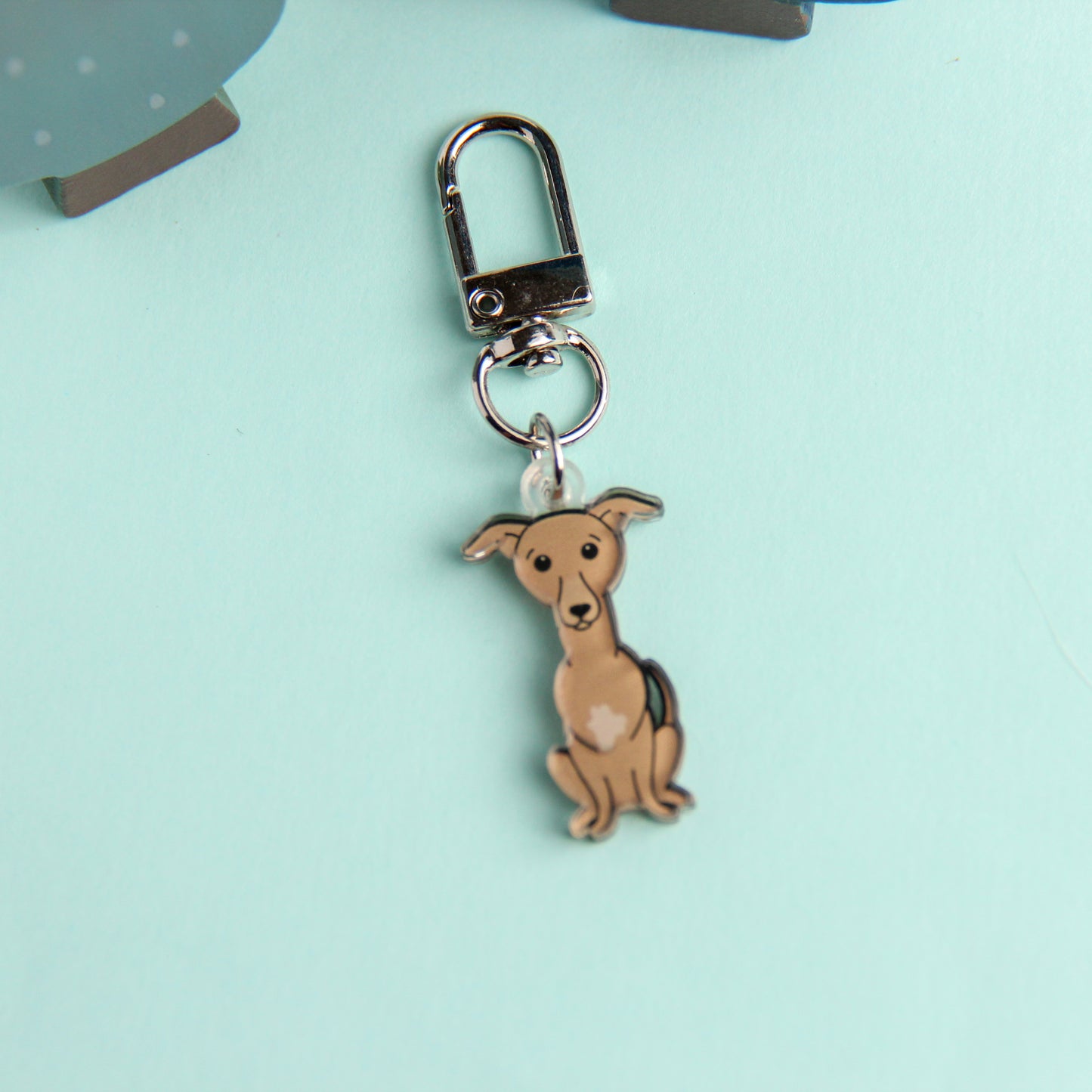 3cm Mini Greyhound Acrylic Keychain - Cute Dog Breed Collectible - Pawsome Island