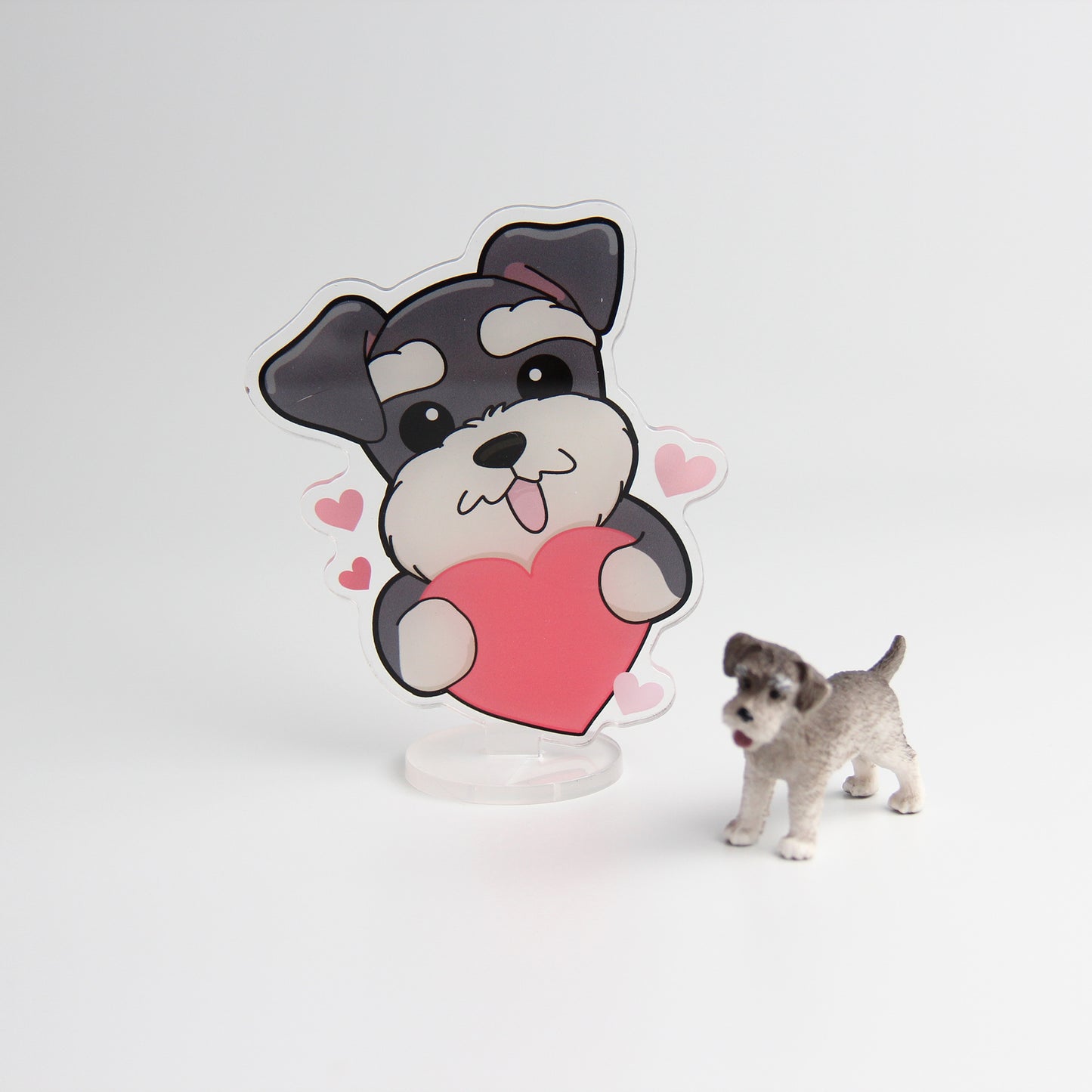 Double-Sided Love you Acrylic Stand, Cute Dog Cheering Desk Decor - Pawsome Island