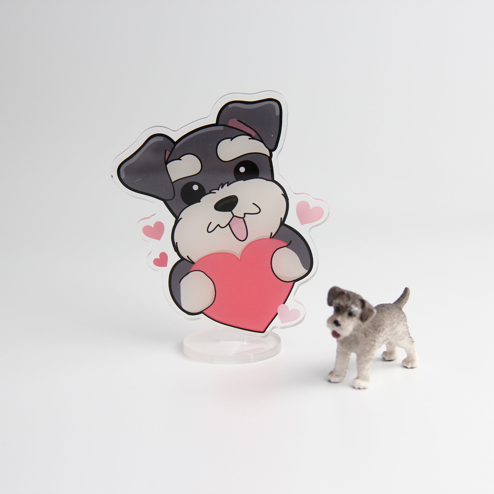 Double-Sided Love you Acrylic Stand, Cute Dog Cheering Desk Decor - Pawsome Island