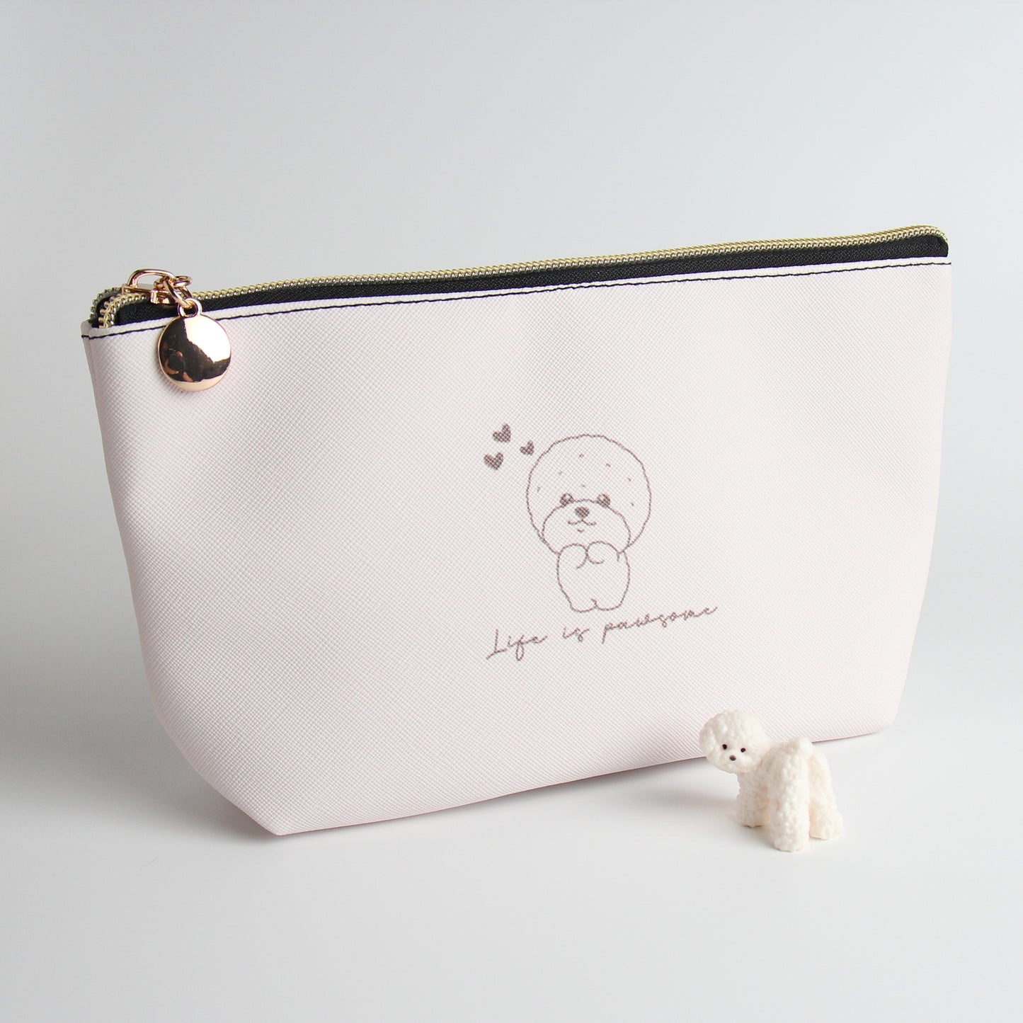 Bichon Travel Makeup Pouch – Chic & Functional Cosmetic Organizer