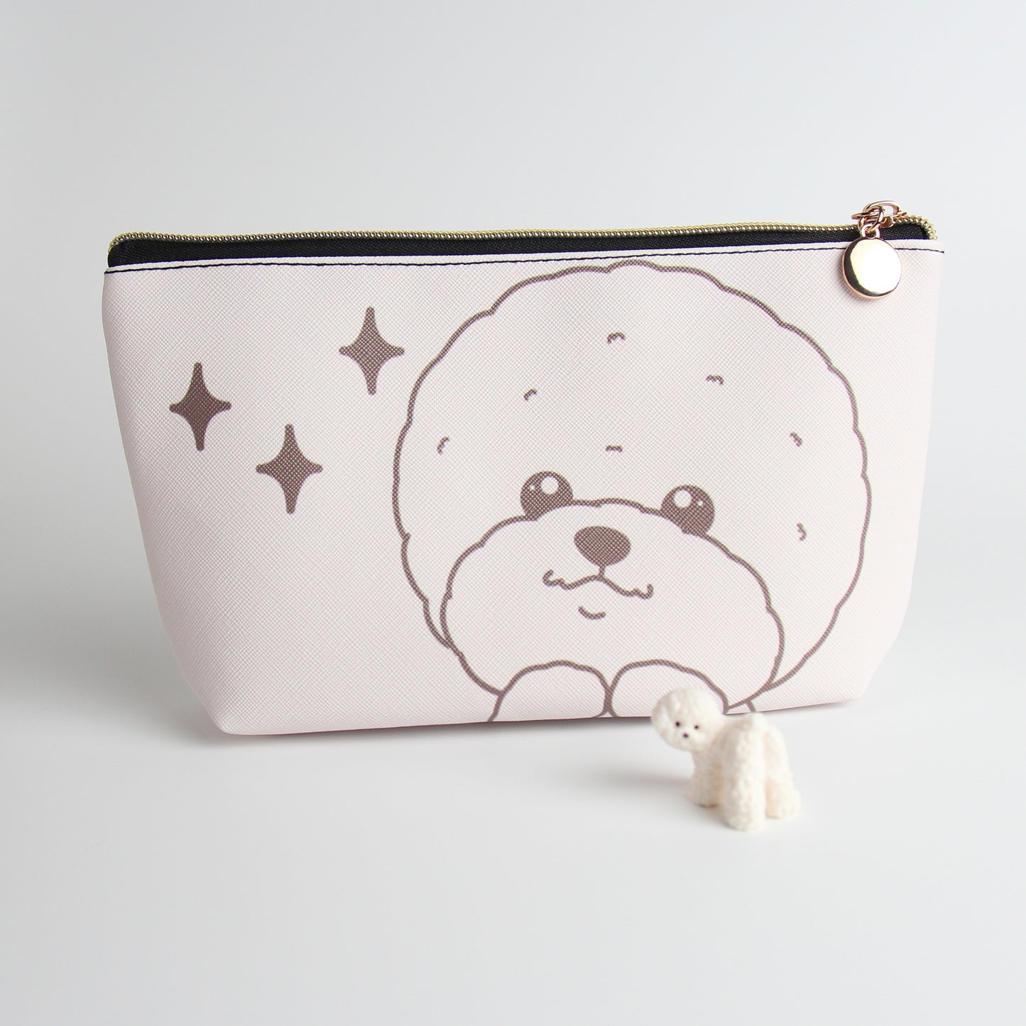 Bichon Travel Makeup Pouch – Chic & Functional Cosmetic Organizer