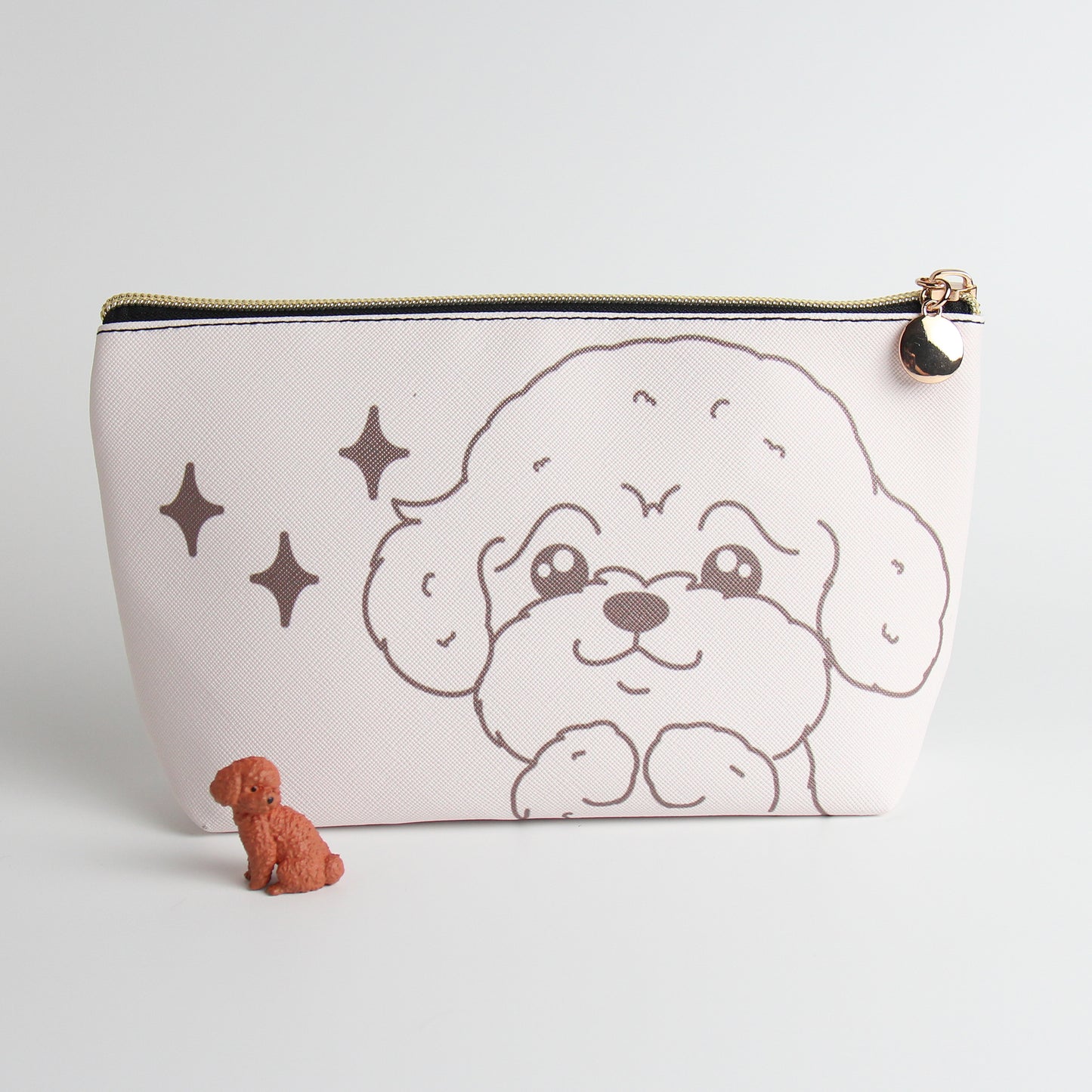 Poodle Travel Makeup Pouch – Chic & Functional Cosmetic Organizer