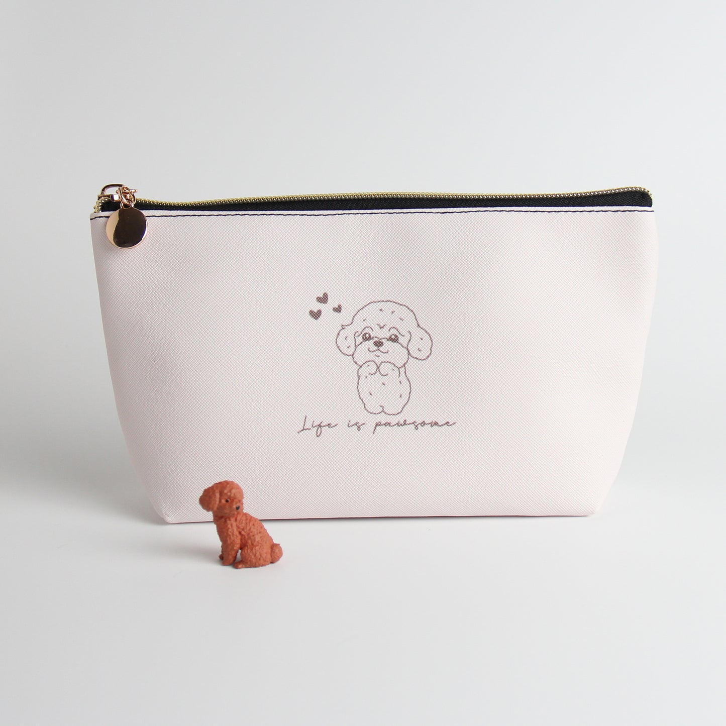 Poodle Travel Makeup Pouch – Chic & Functional Cosmetic Organizer