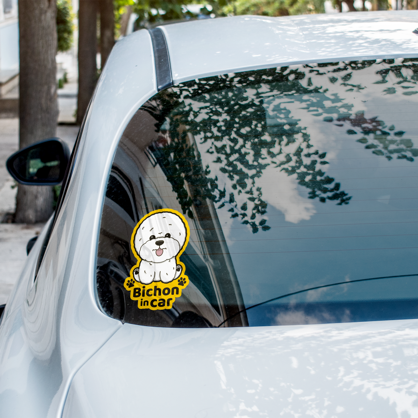 Bichon Car Sticker - A Must-Have for Dog Lovers! - Pawsome Island