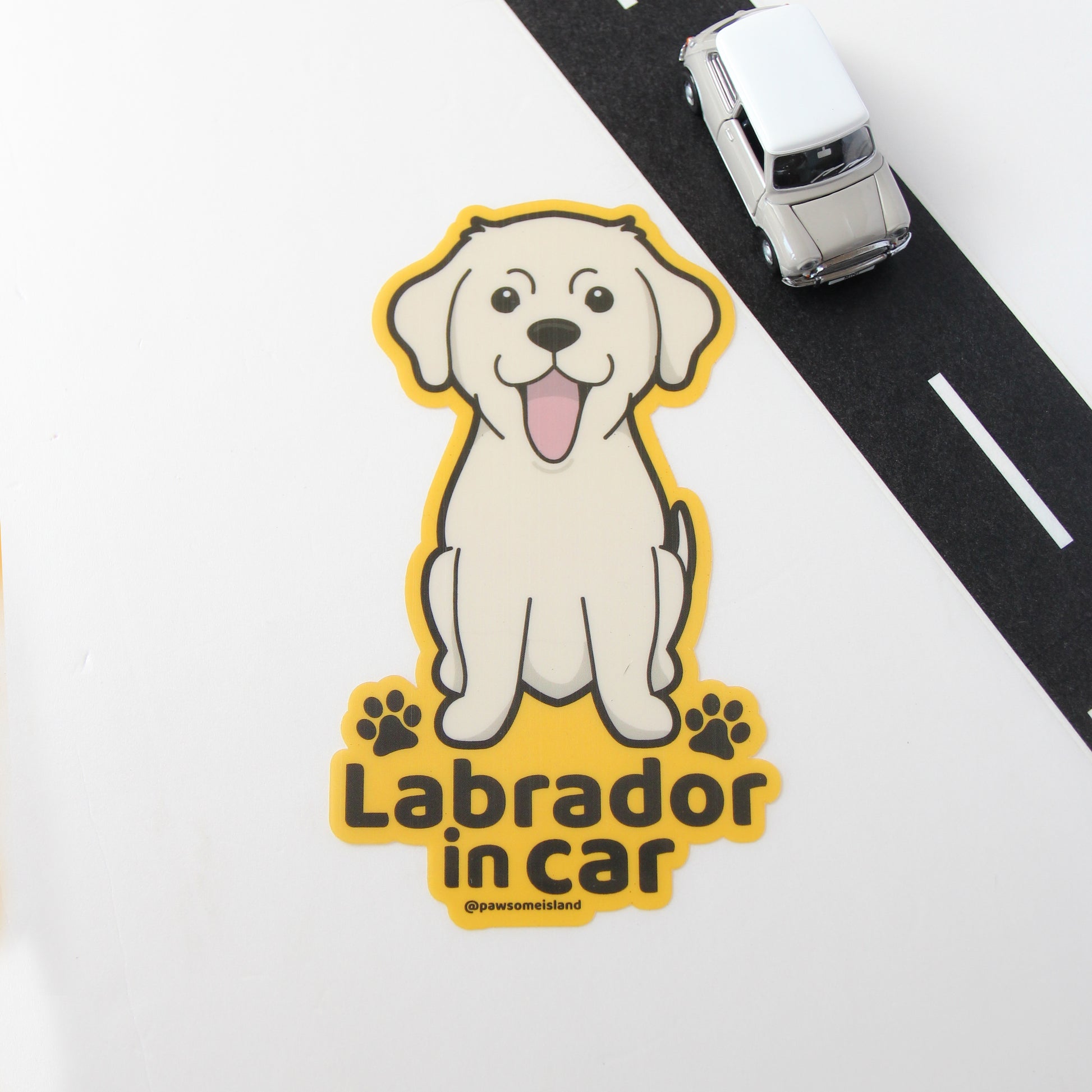 Labrador Car Sticker - A Must-Have for Dog Lovers! - Pawsome Island