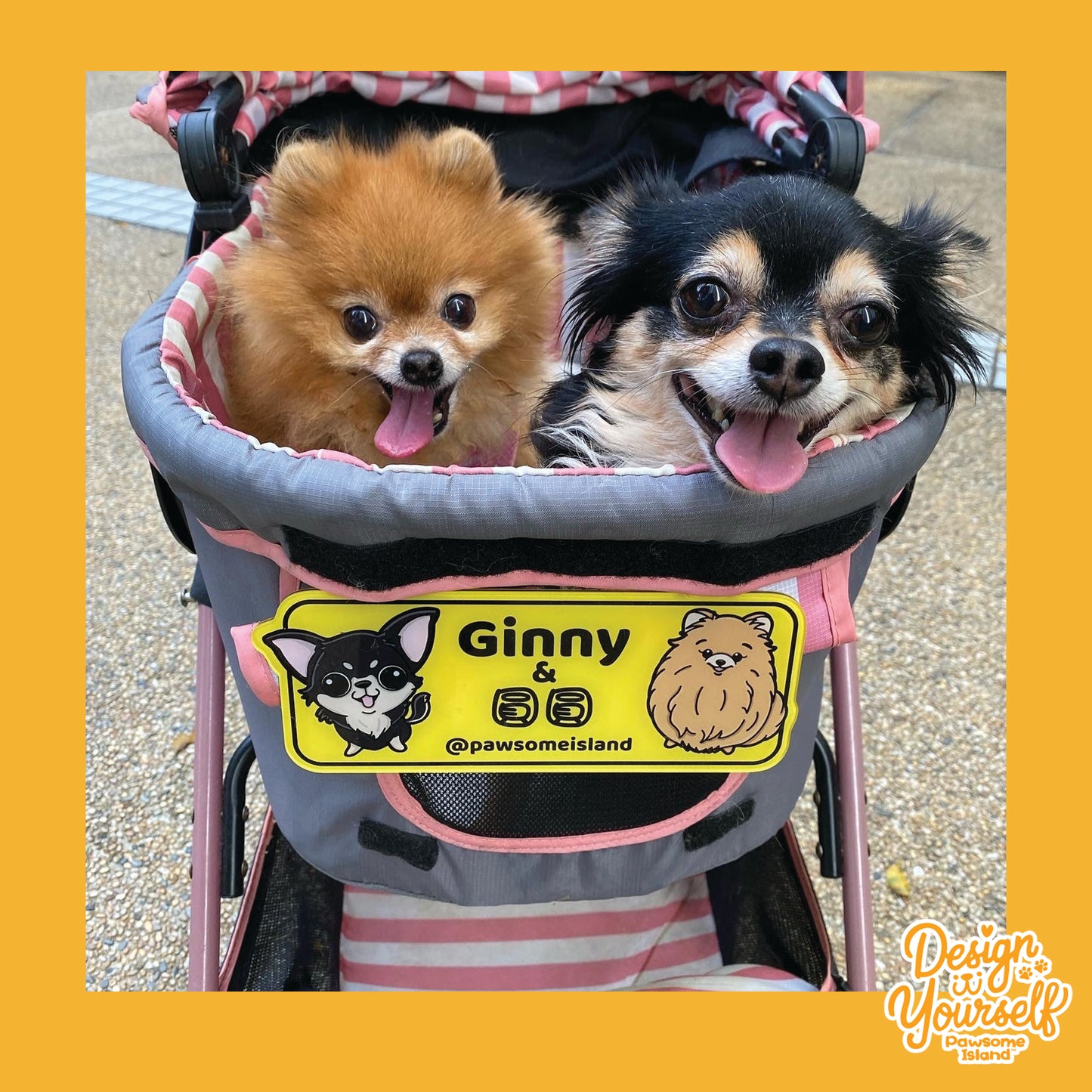 Pawsome Island DIY Custom Pet Stroller Name Plate - Design It Yourself! - Pawsome Island