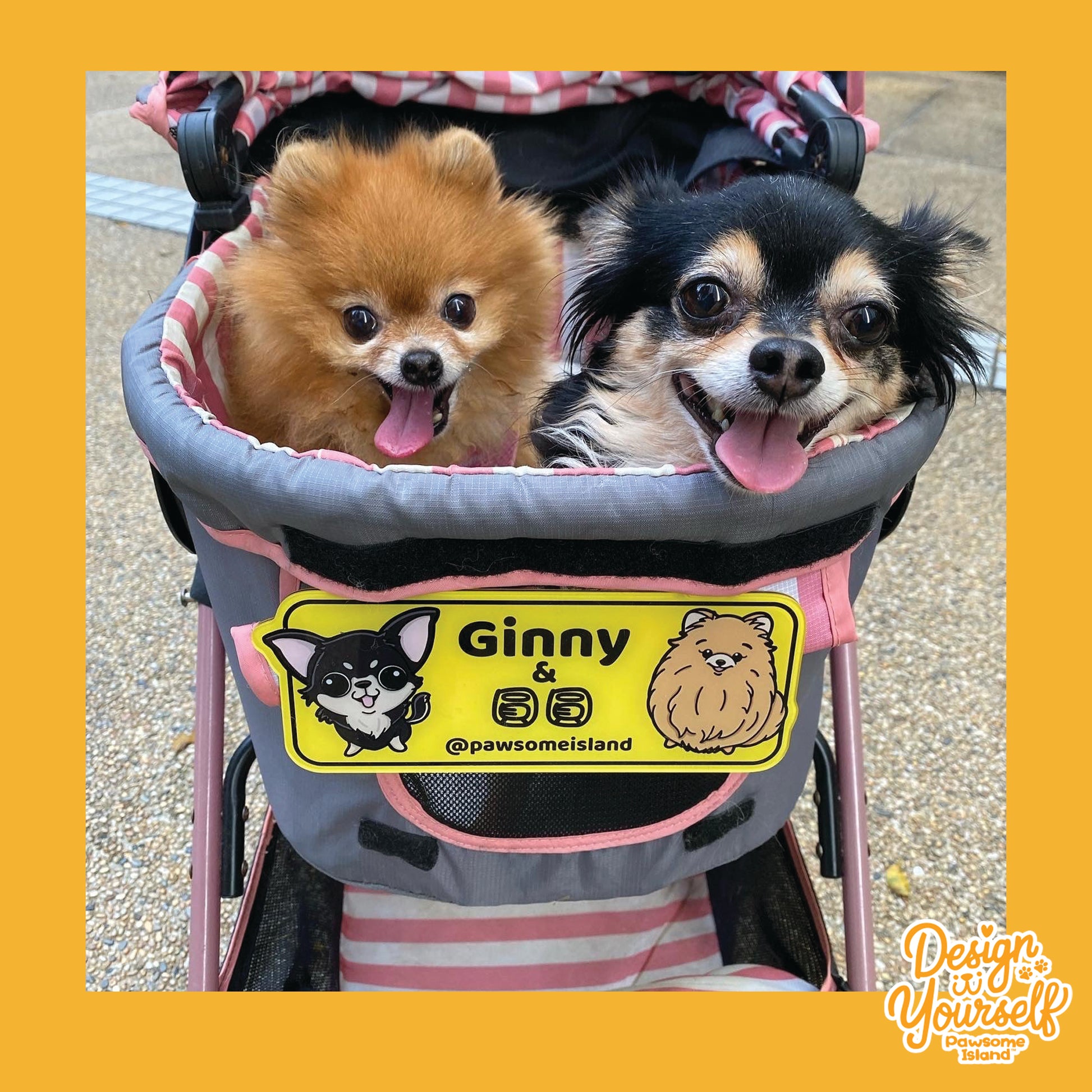 Pawsome Island DIY Custom Pet Stroller Name Plate - Design It Yourself! - Pawsome Island