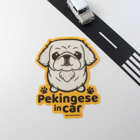 Pekingese Car Sticker - A Must-Have for Dog Lovers! - Pawsome Island