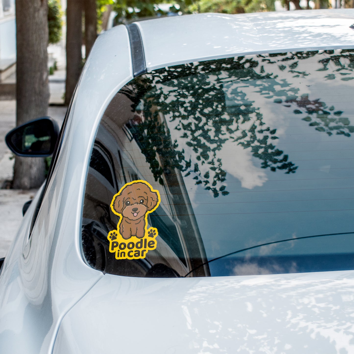 Poodle Car Sticker - A Must-Have for Dog Lovers! - Pawsome Island