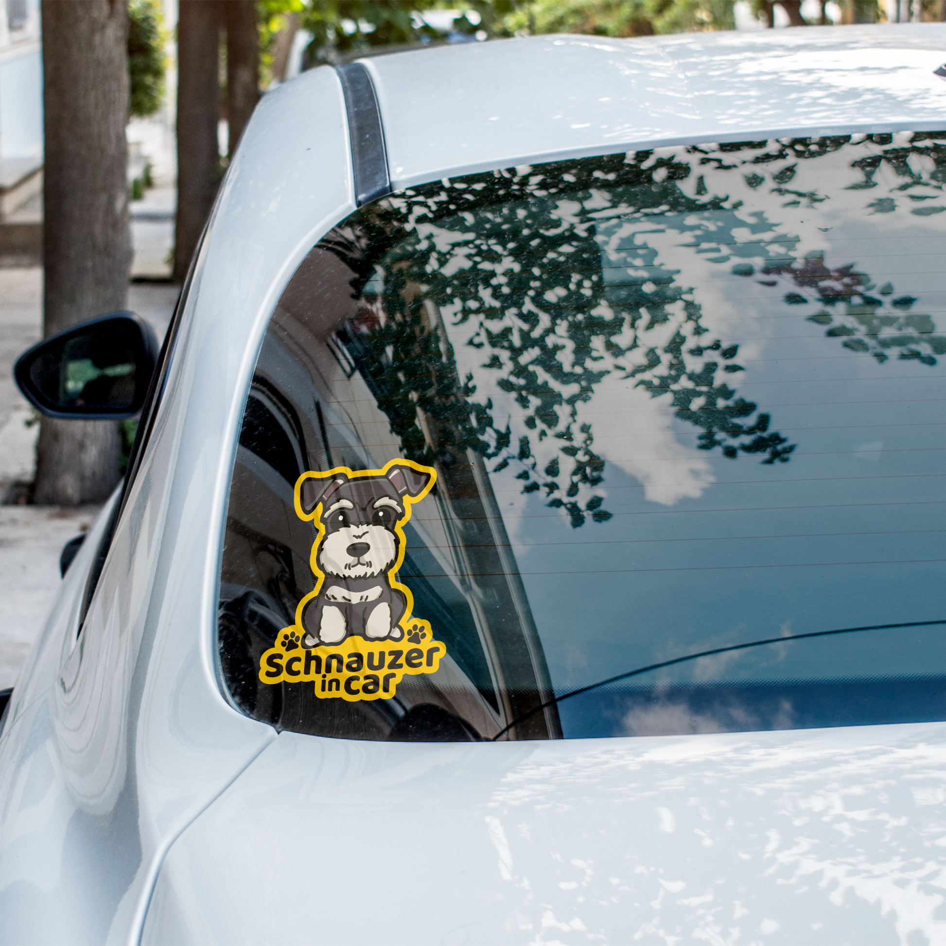 Schnauzer Car Sticker - A Must-Have for Dog Lovers! - Pawsome Island